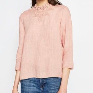 Zara LS Linen Top